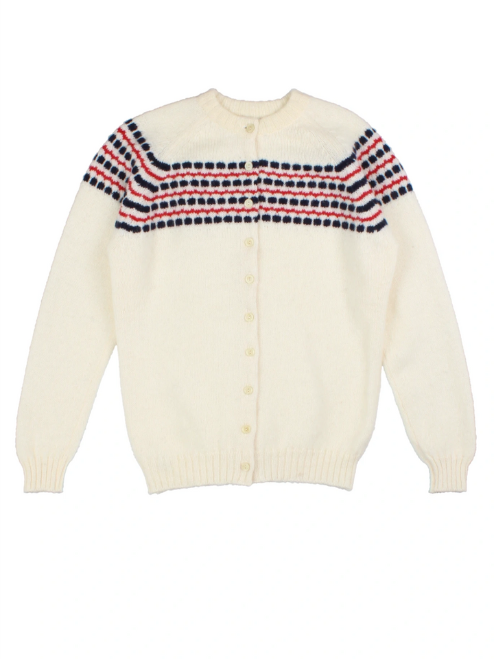 Vintage Fair Isle Wool Cardigan (Size M)