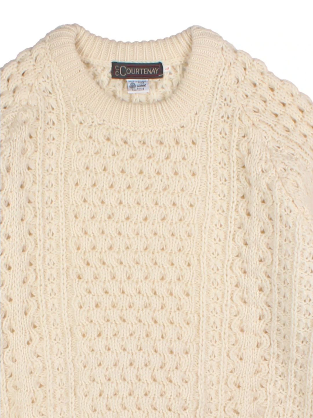 Aran Traditional Fisherman Jumper (Size L)