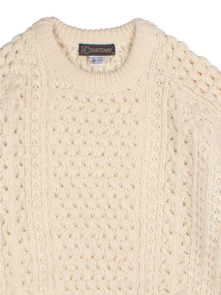 Aran Traditional Fisherman Jumper (Size L)