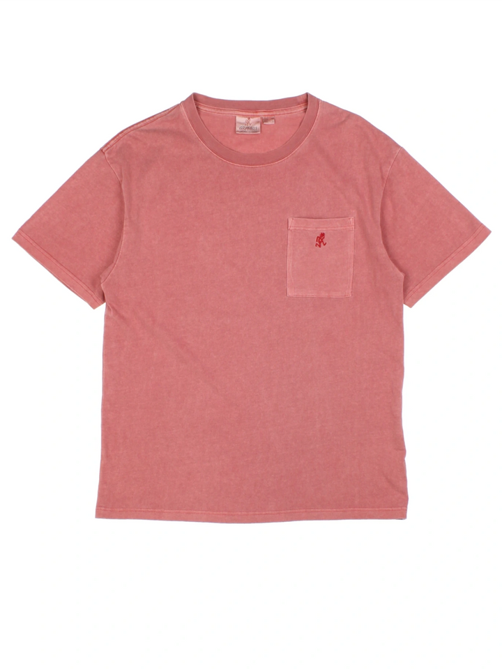 Gramicci Red One Point Pigment Dyed T-Shirt (Size S)