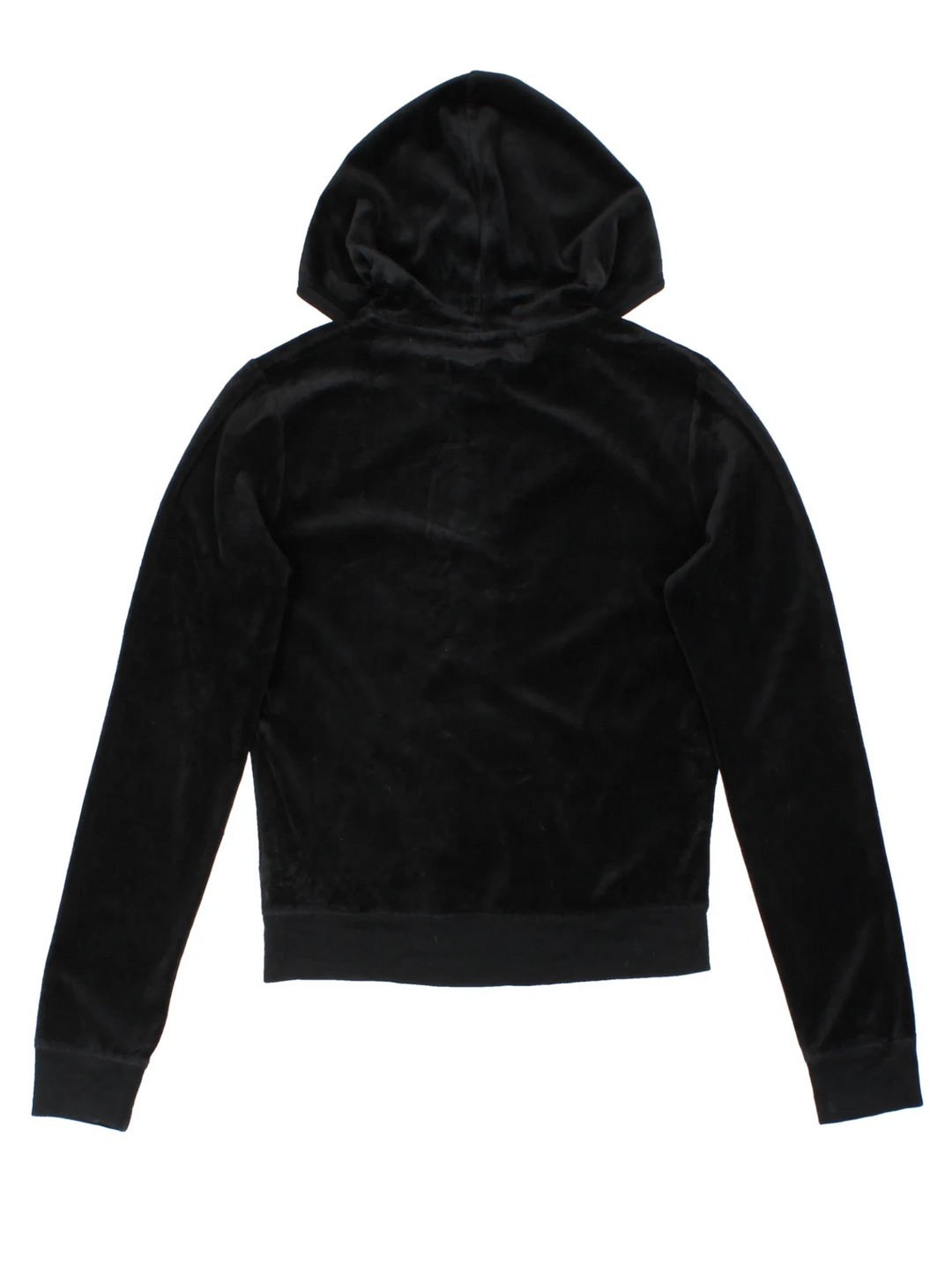 Y2K Juicy Couture Black Velour Hoodie (Size S)