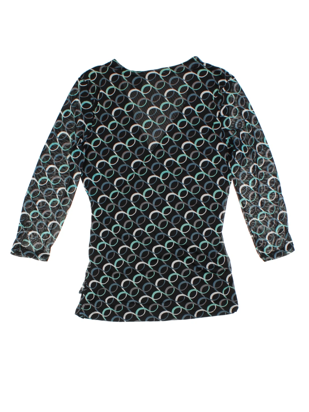 Y2K Abstract Print Wrap Top (Size M)