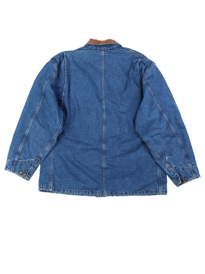 Carhartt Blue C59 DST Denim Chore Jacket (Size XXXL)
