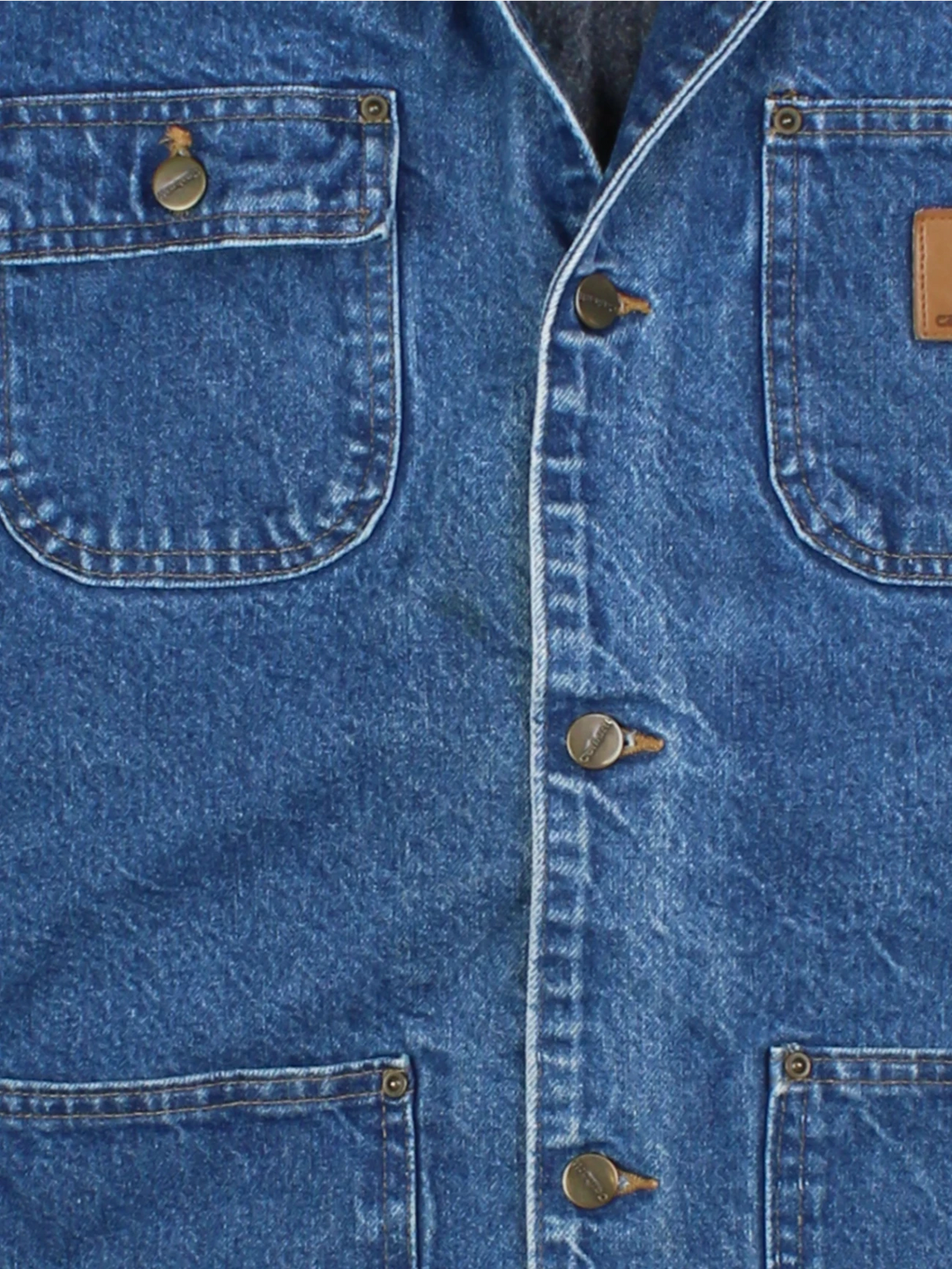 Carhartt Blue C59 DST Denim Chore Jacket (Size XXXL)