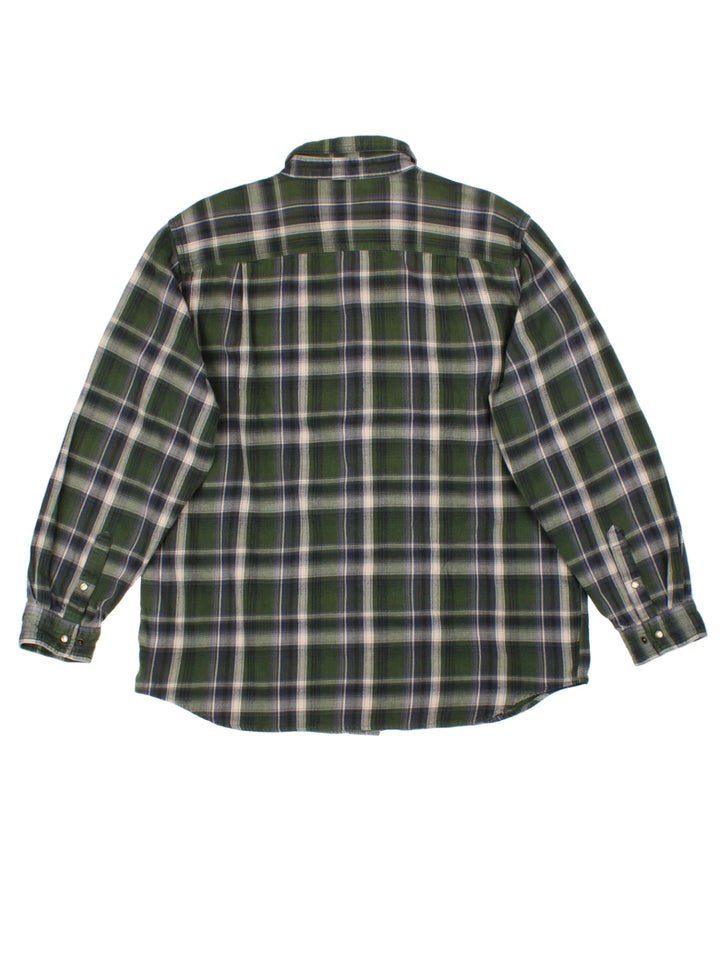 Carhartt Green Double Flap Pocket Flannel Shirt (Size XL)