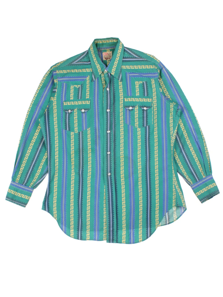 Wrangler Green Aztec Shirt (Size L)
