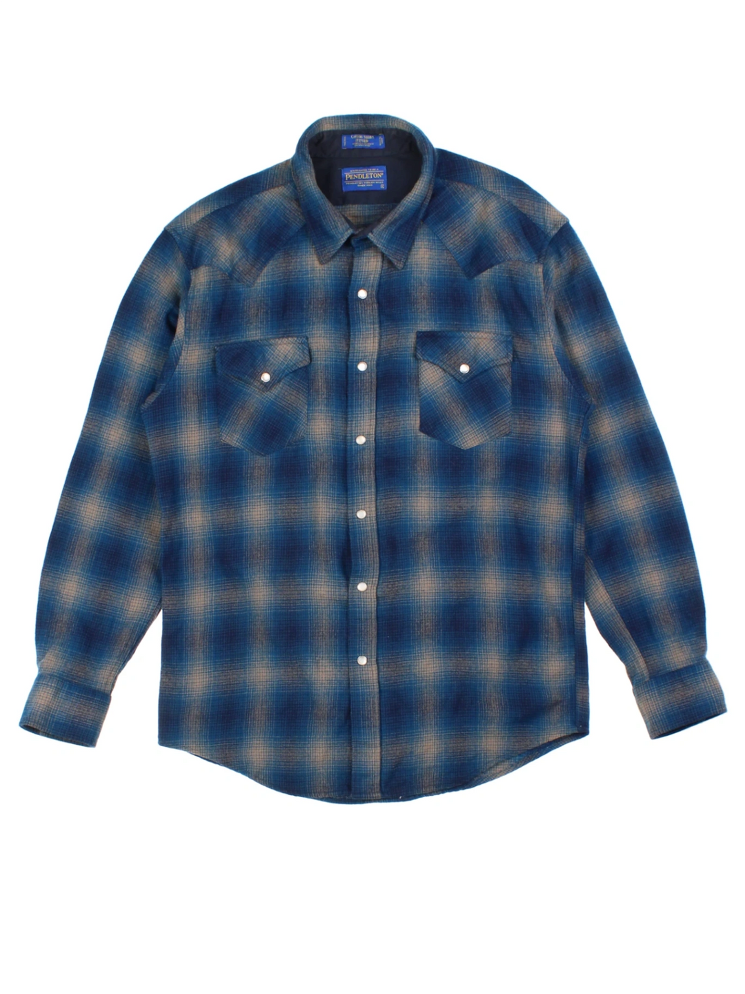 Pendleton Blue Double Flap Wool Shirt (Size M)