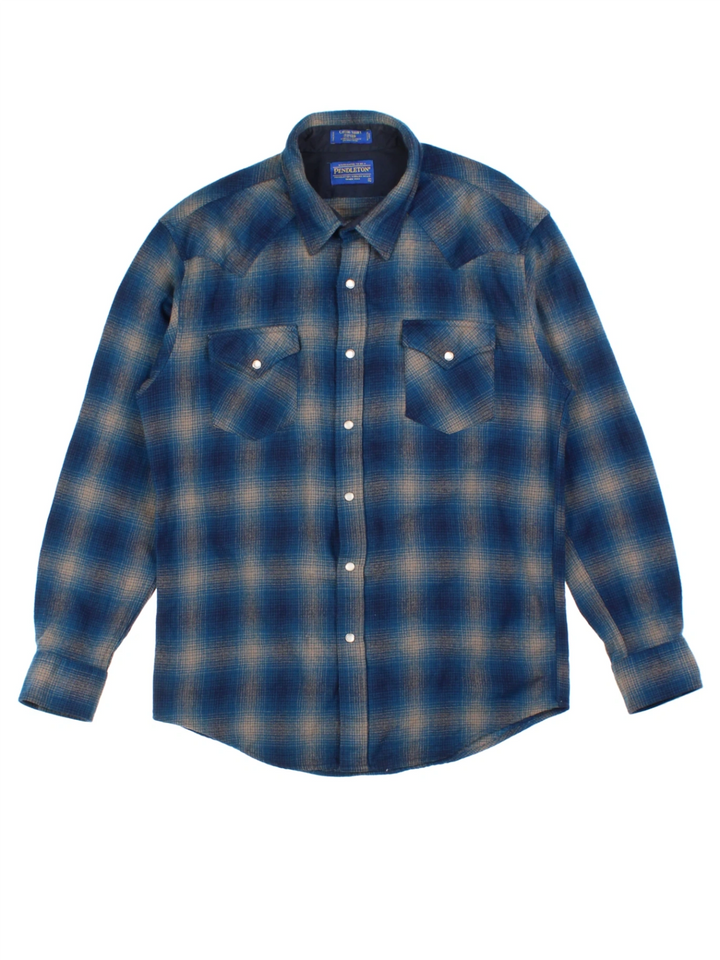 Pendleton Blue Double Flap Wool Shirt (Size M)