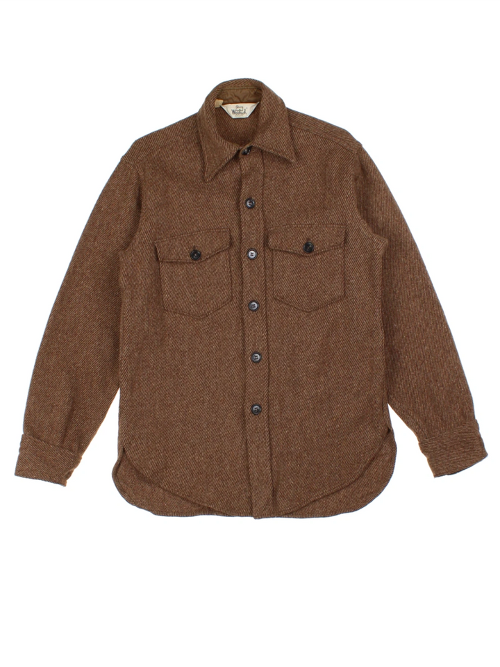 70s Woolrich Brown CPO Shirt (Size M)