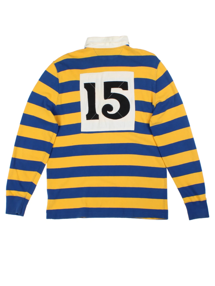 Polo Ralph Lauren Striped Yellow Rugby Shirt (Size M)