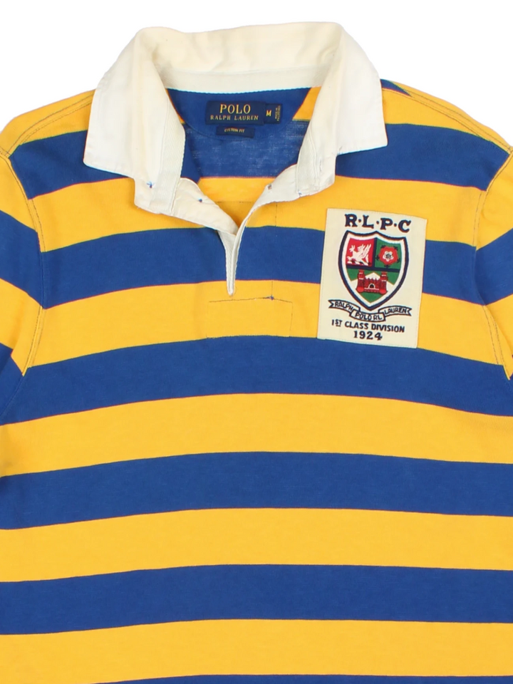 Polo Ralph Lauren Striped Yellow Rugby Shirt (Size M)