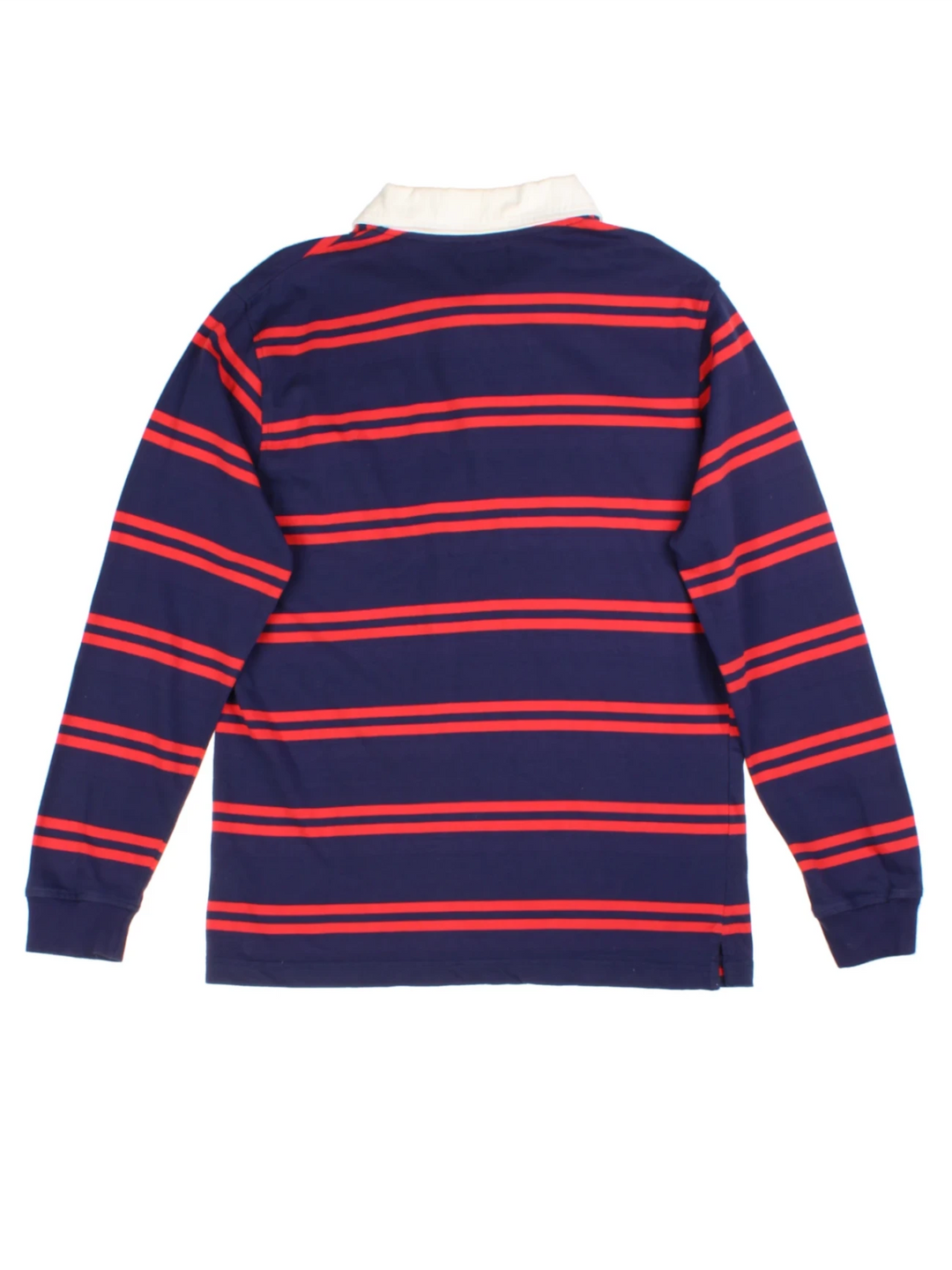Stüssy Desmond Blue Stripe Longsleeve Rugby Shirt (Size M)
