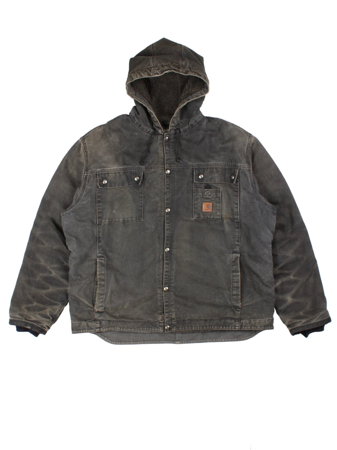 Carhartt Bartlett Grey Sherpa Lined Jacket (Size XXL)
