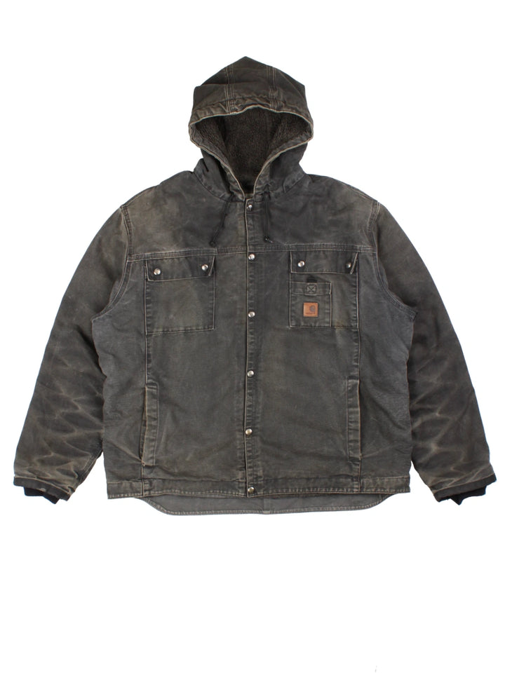 Carhartt Bartlett Grey Sherpa Lined Jacket (Size XXL)