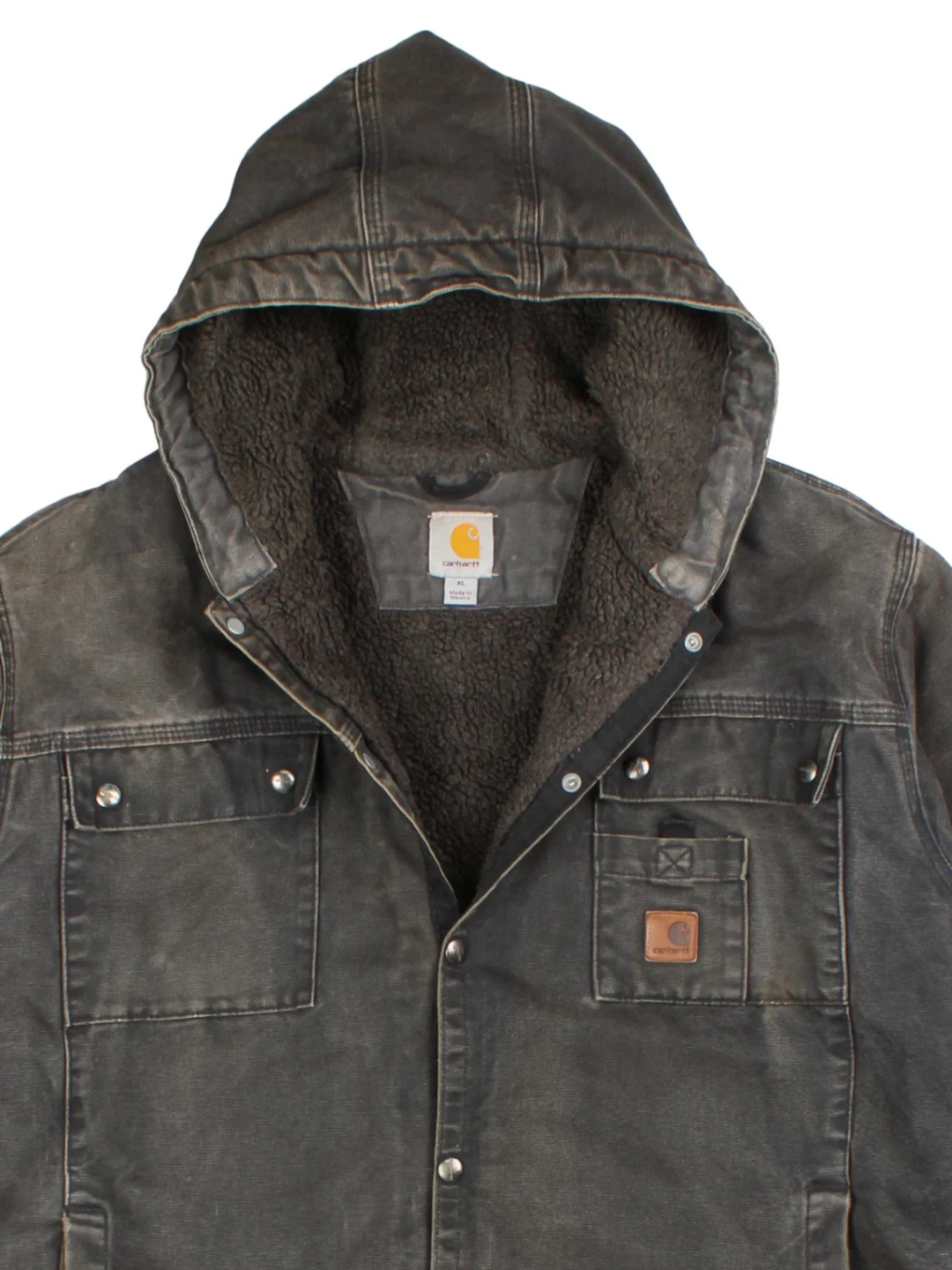 Carhartt Bartlett Grey Sherpa Lined Jacket (Size XXL)