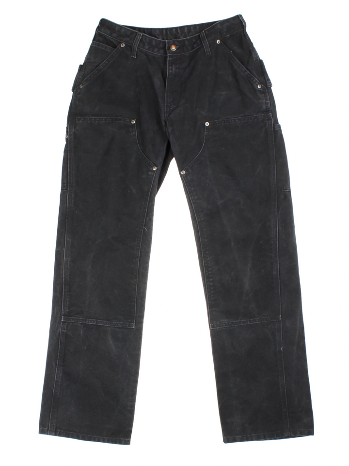 Carhartt Duck Canvas Black Double Knee Trousers (Size XS)
