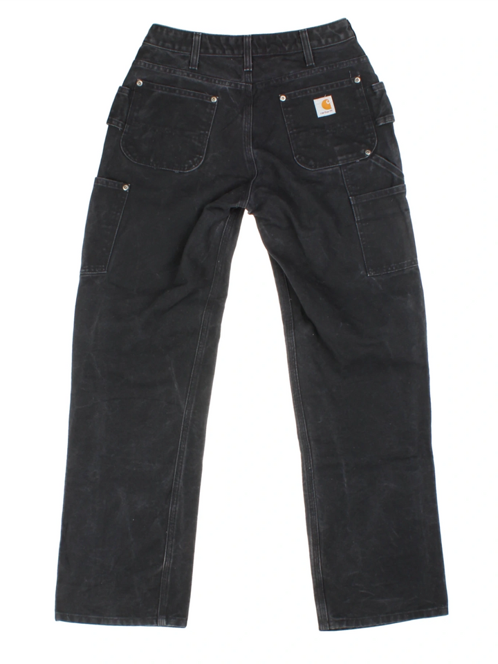 Carhartt Duck Canvas Black Double Knee Trousers (Size XS)
