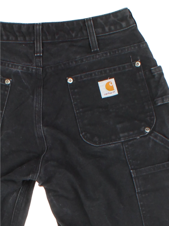 Carhartt Duck Canvas Black Double Knee Trousers (Size XS)
