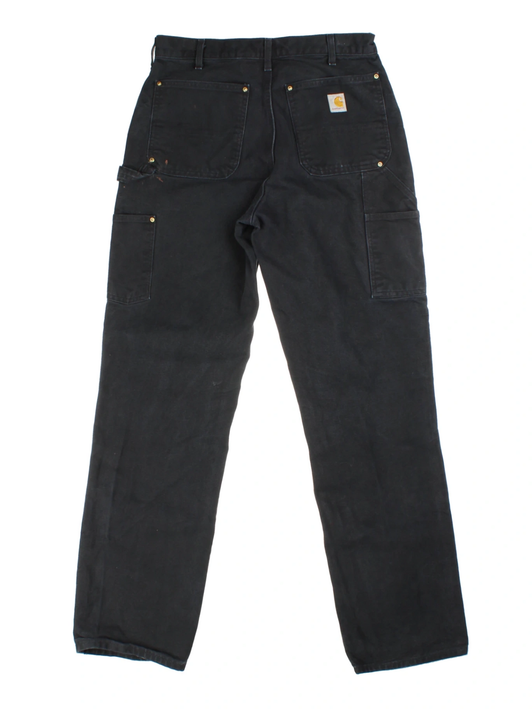 Carhartt Duck Canvas Black Double Knee Trousers (Size S)
