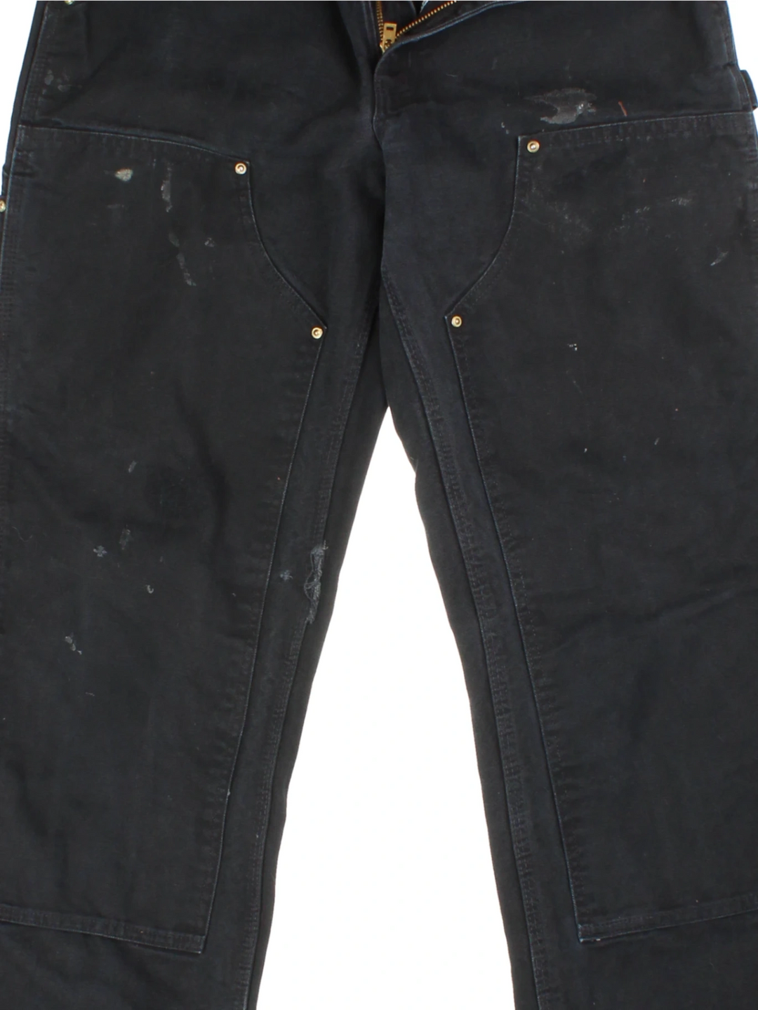 Carhartt Duck Canvas Black Double Knee Trousers (Size S)