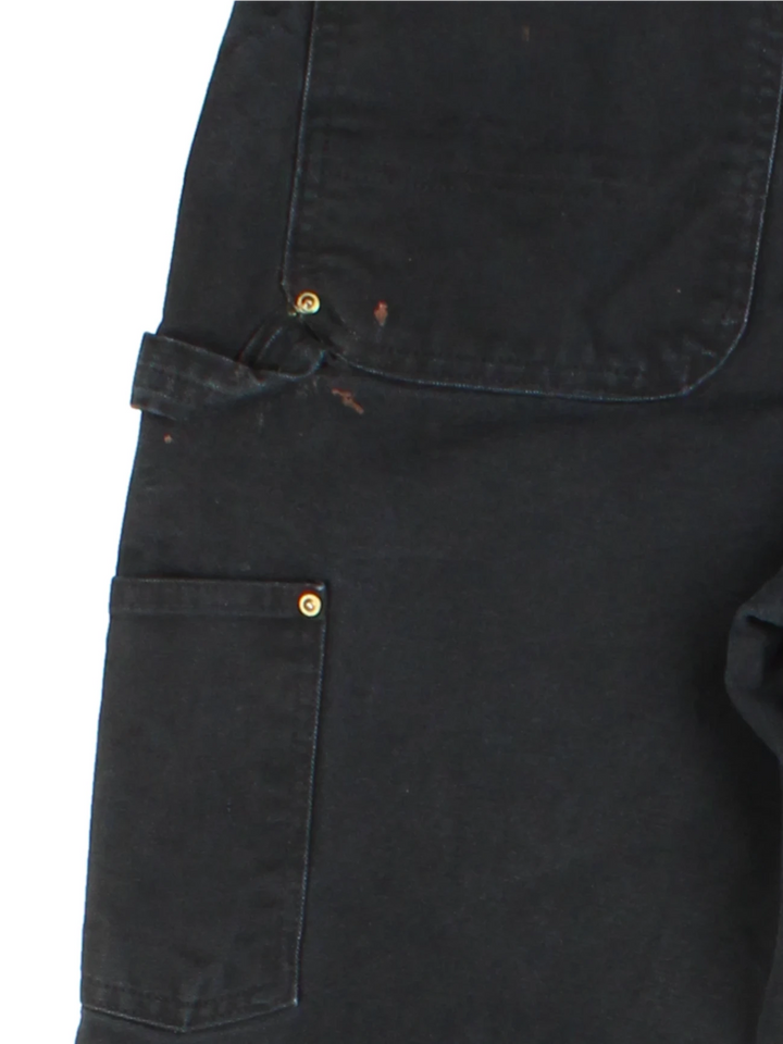 Carhartt Duck Canvas Black Double Knee Trousers (Size S)