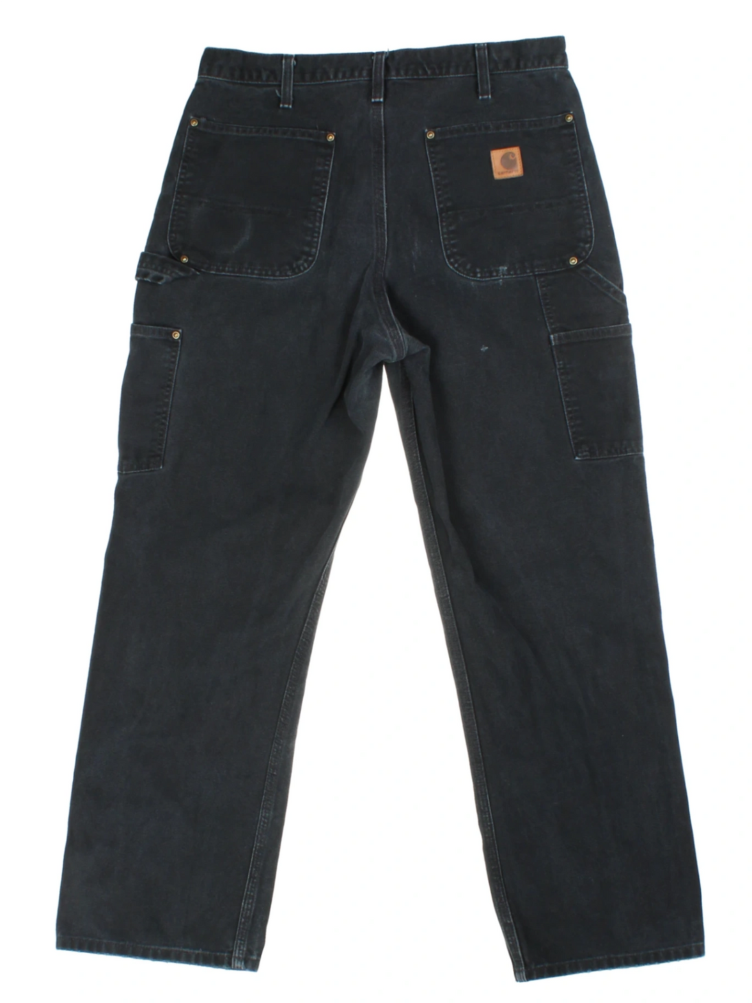 Carhartt Duck Canvas Black Double Knee Trousers (Size S)
