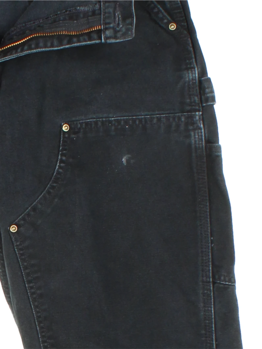 Carhartt Duck Canvas Black Double Knee Trousers (Size S)