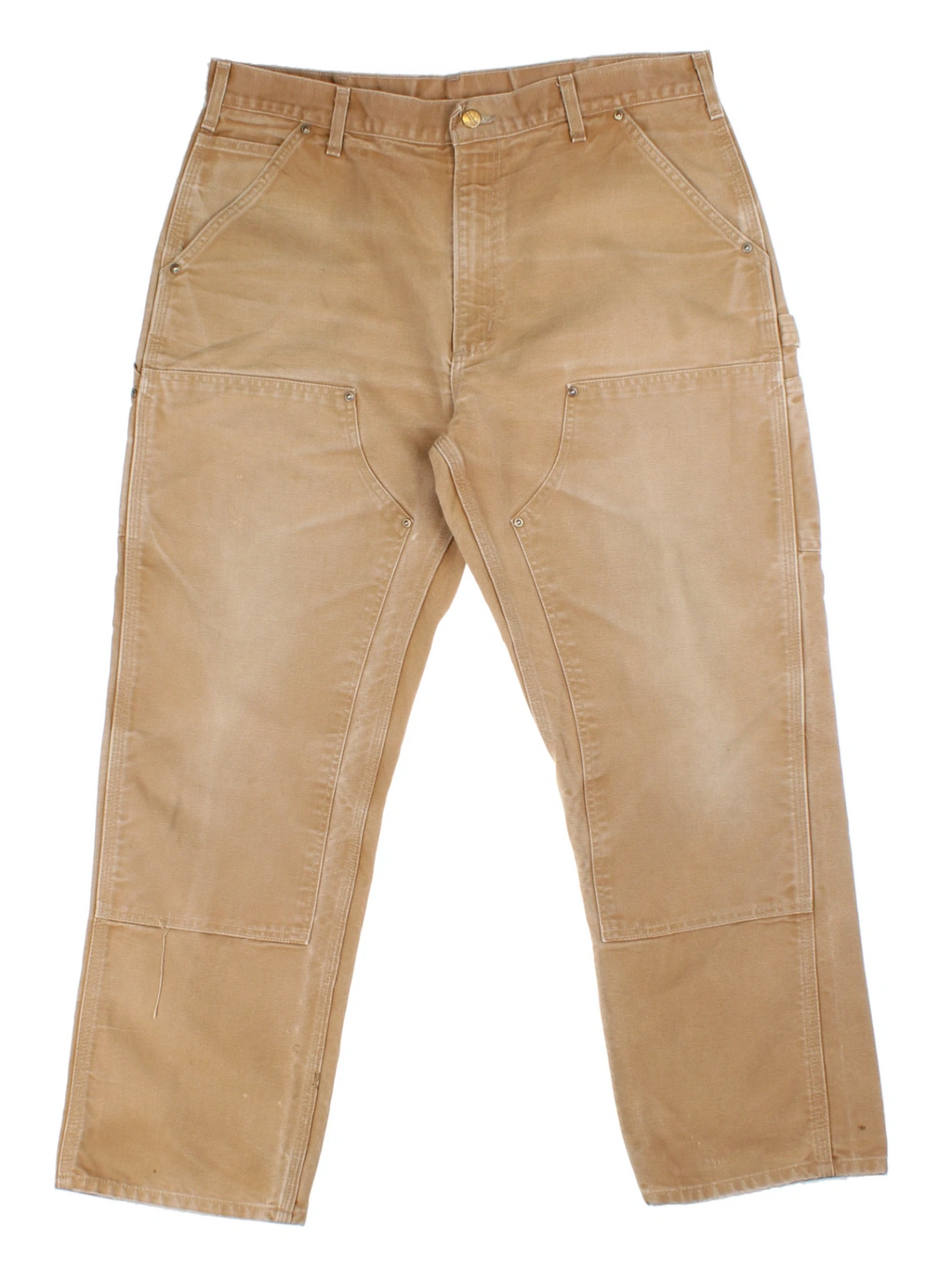 Carhartt Duck Canvas Tan Double Knee Trousers (Size L)