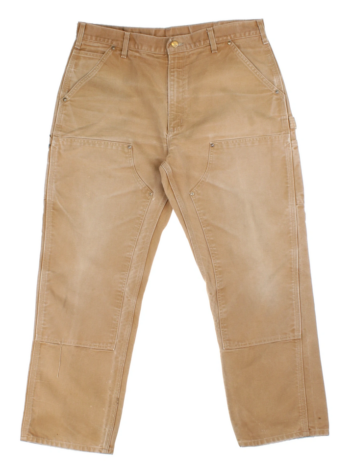 Carhartt Duck Canvas Tan Double Knee Trousers (Size L)