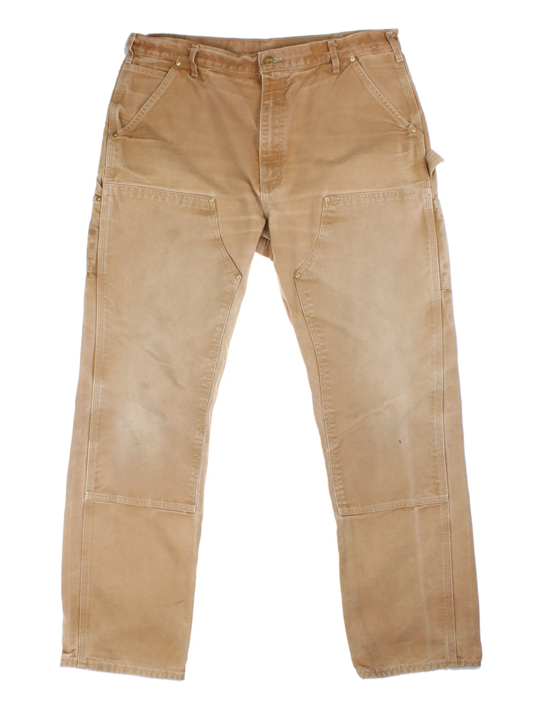 Carhartt Duck Canvas Tan Double Knee Trousers (Size XXL)