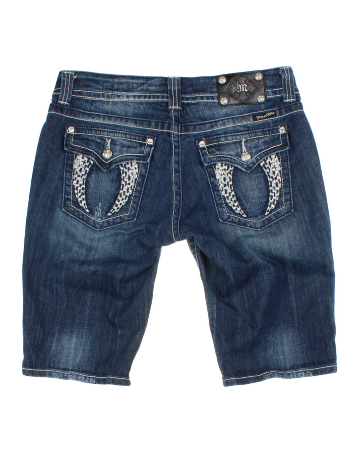 Y2K Miss Me Blue Denim Shorts (Size M)
