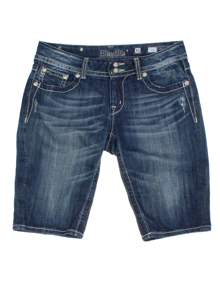 Y2K Miss Me Blue Denim Shorts (Size M)