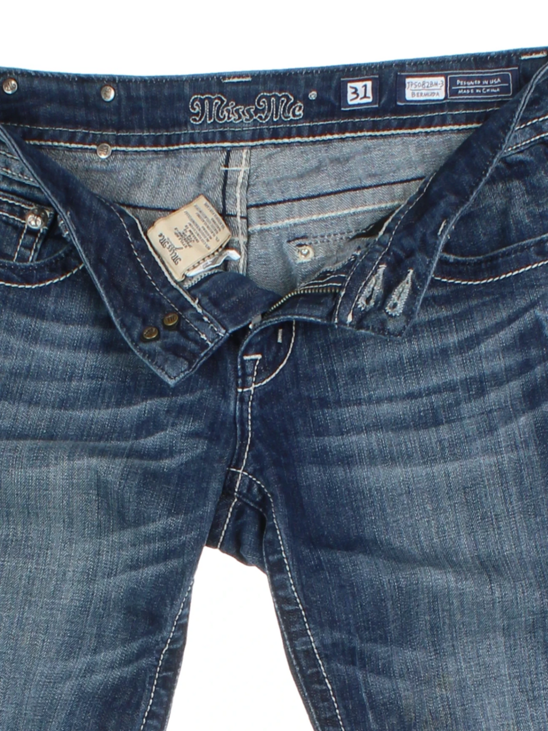 Y2K Miss Me Blue Denim Shorts (Size M)