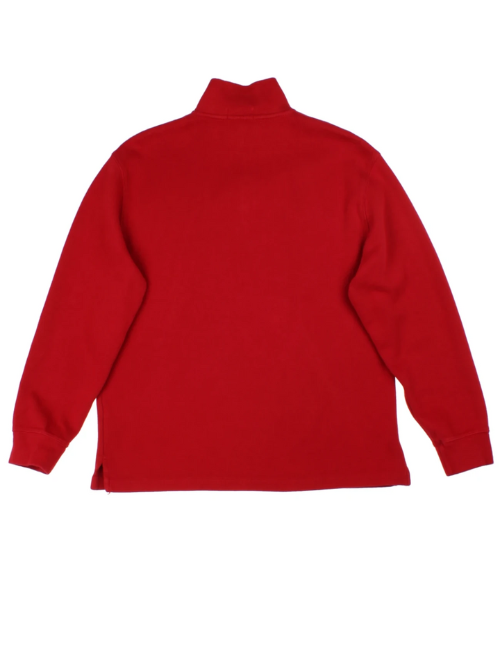 Ralph Lauren Red 1/4 Zip Jumper (Size L)