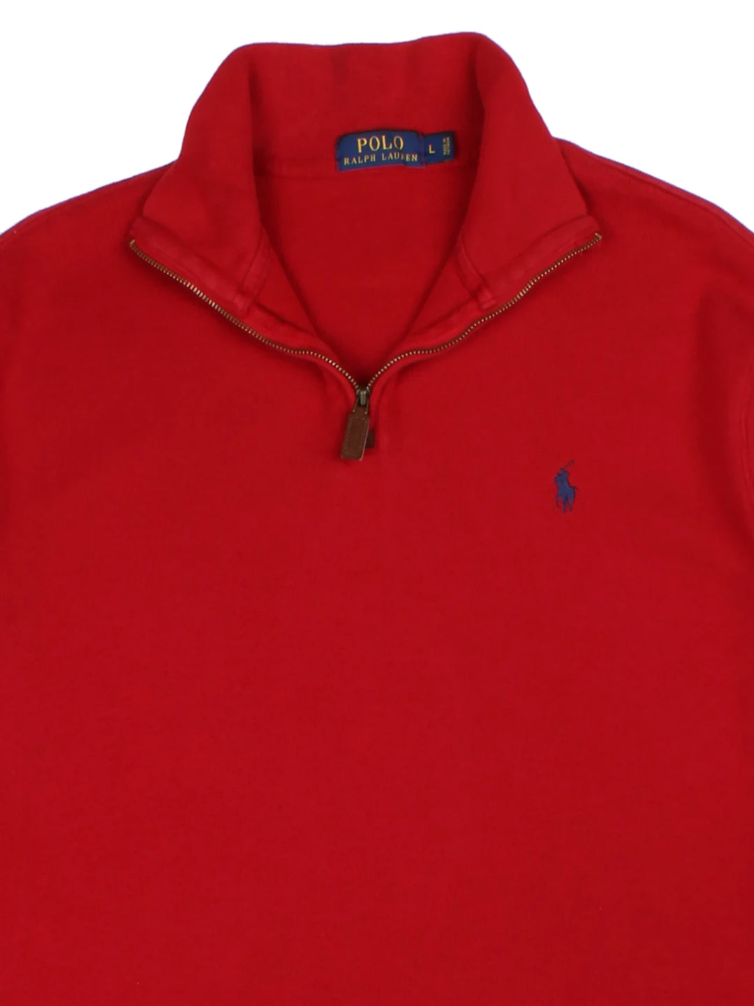 Ralph Lauren Red 1/4 Zip Jumper (Size L)