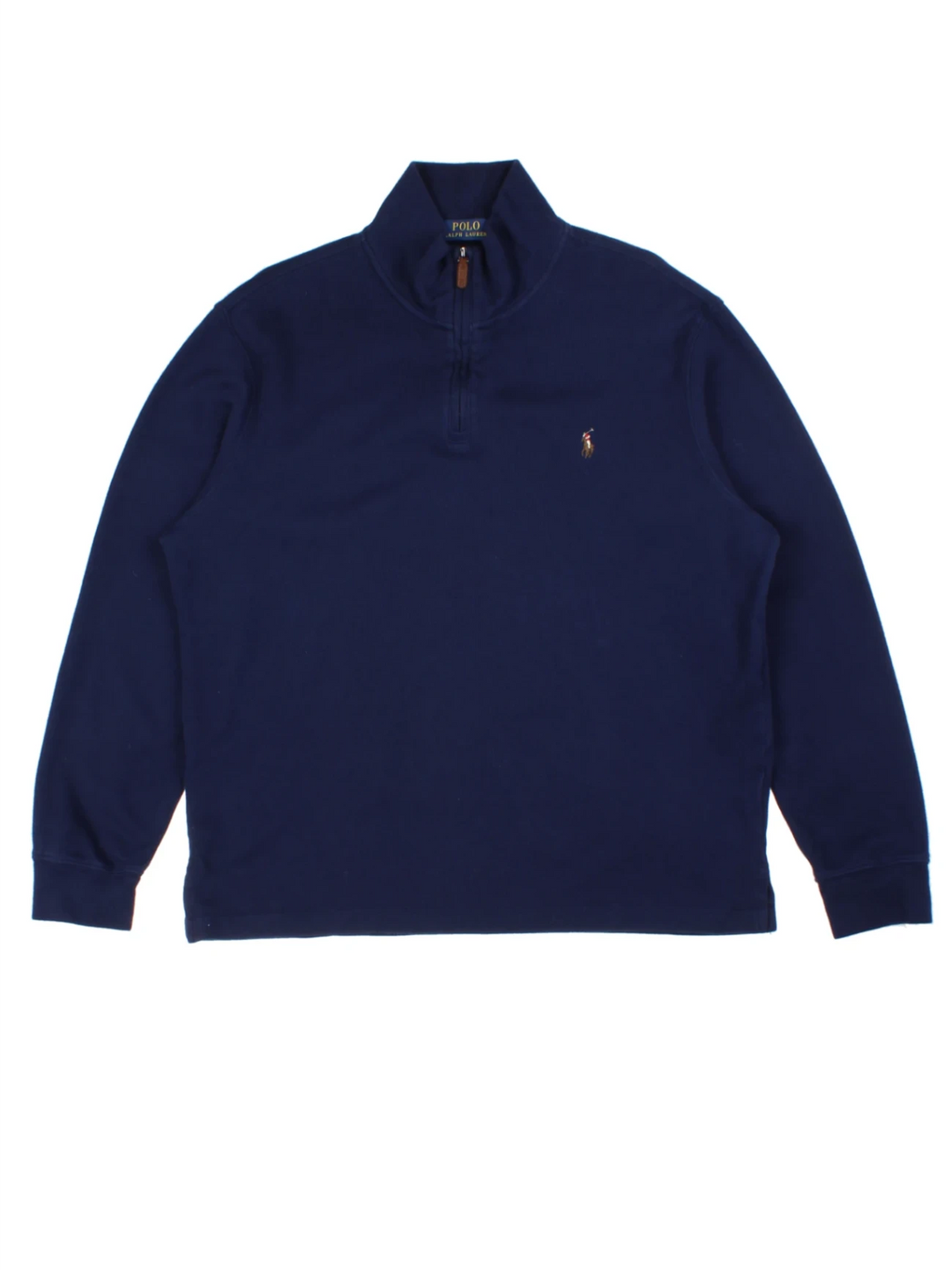 Ralph Lauren Blue 1/4 Zip Jumper (Size L)