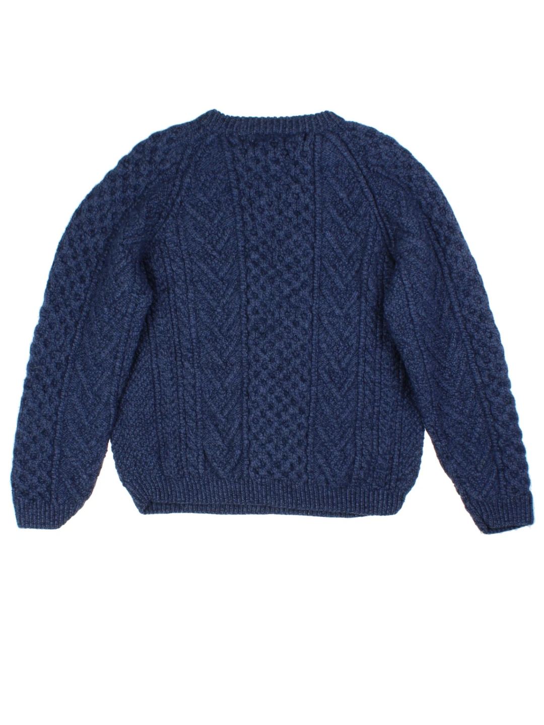 Carraig Donn Irish Blue Aran Jumper (Size M)