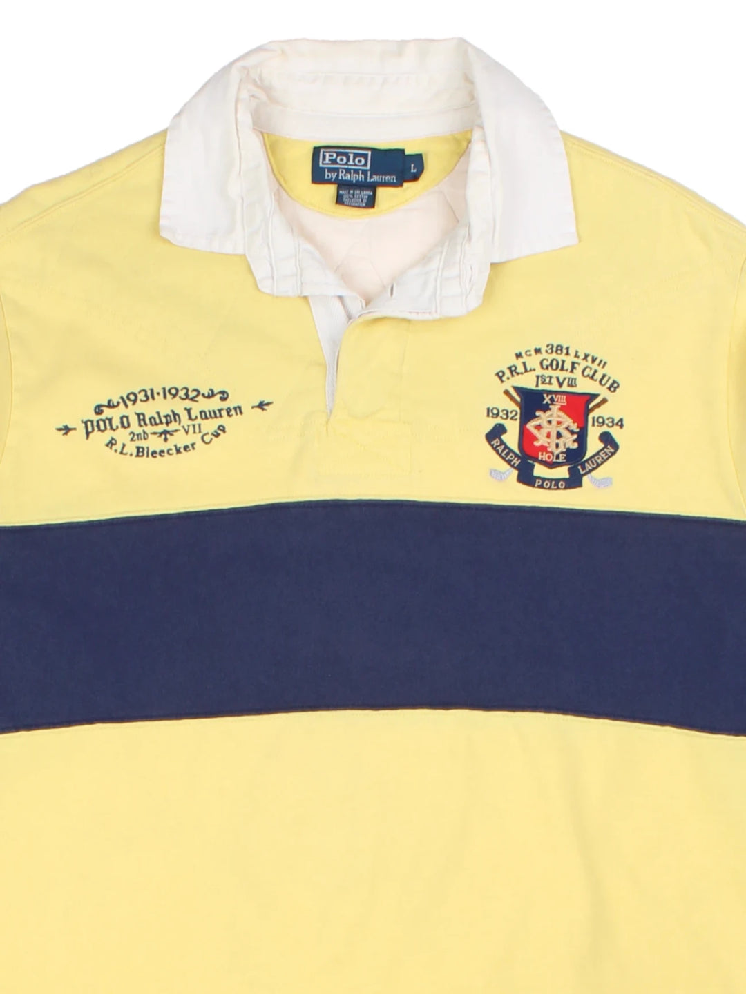 Ralph Lauren Yellow Rugby Shirt (Size L)