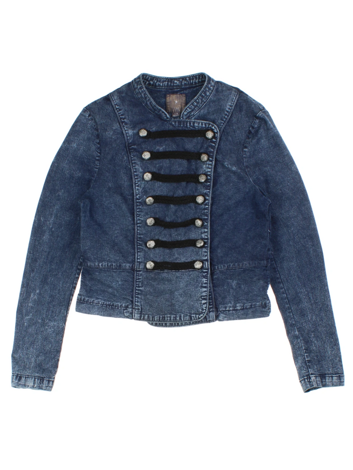 Y2K Military Denim Jacket (Size M)