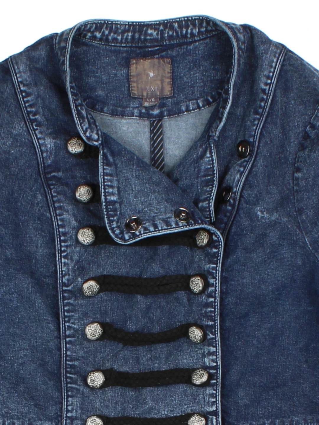 Y2K Military Denim Jacket (Size M)