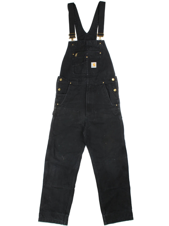 Carhartt Canvas Black Dungarees (Size S)