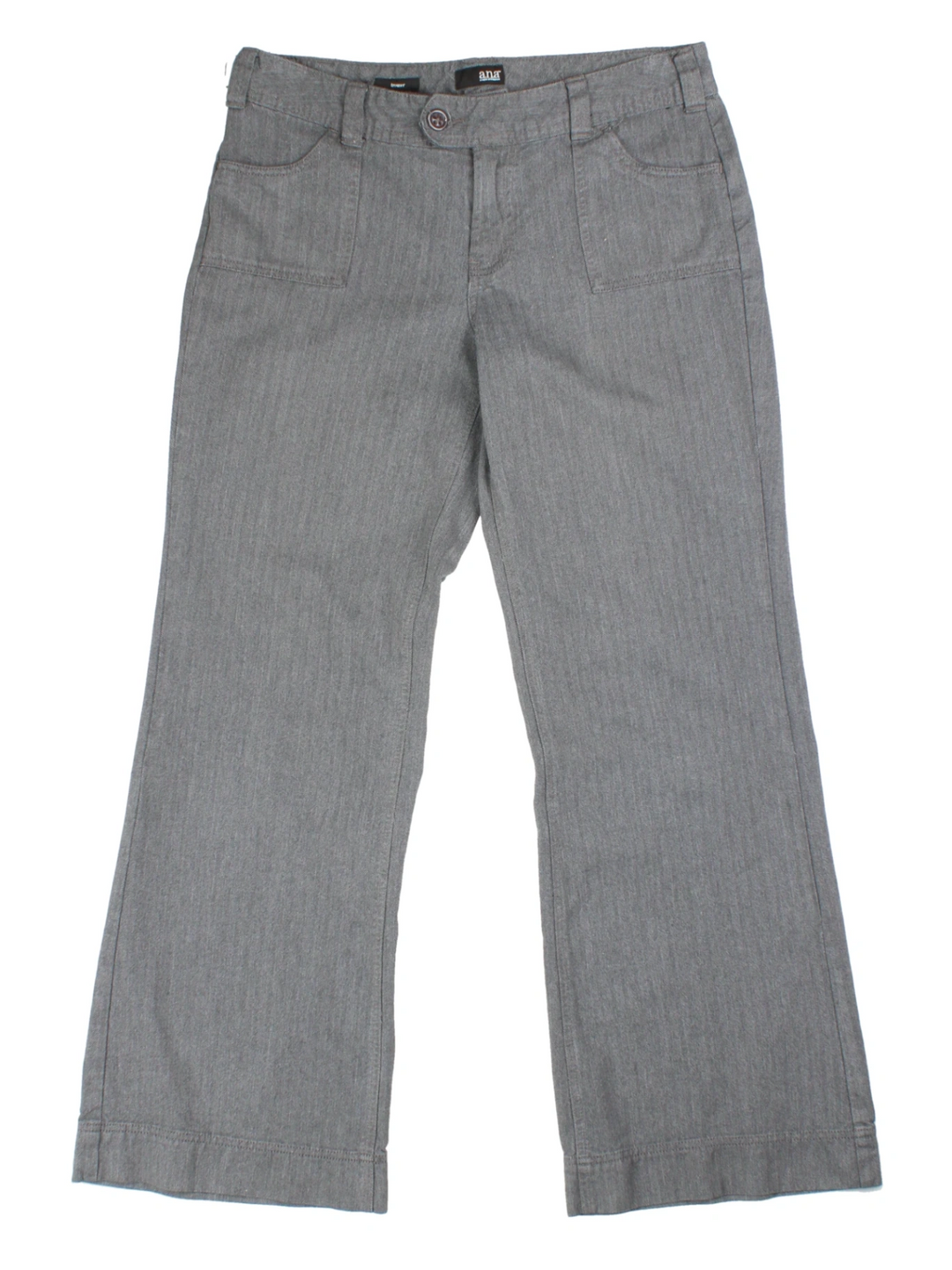 Y2K Gray Herringbone Trousers (Size M)