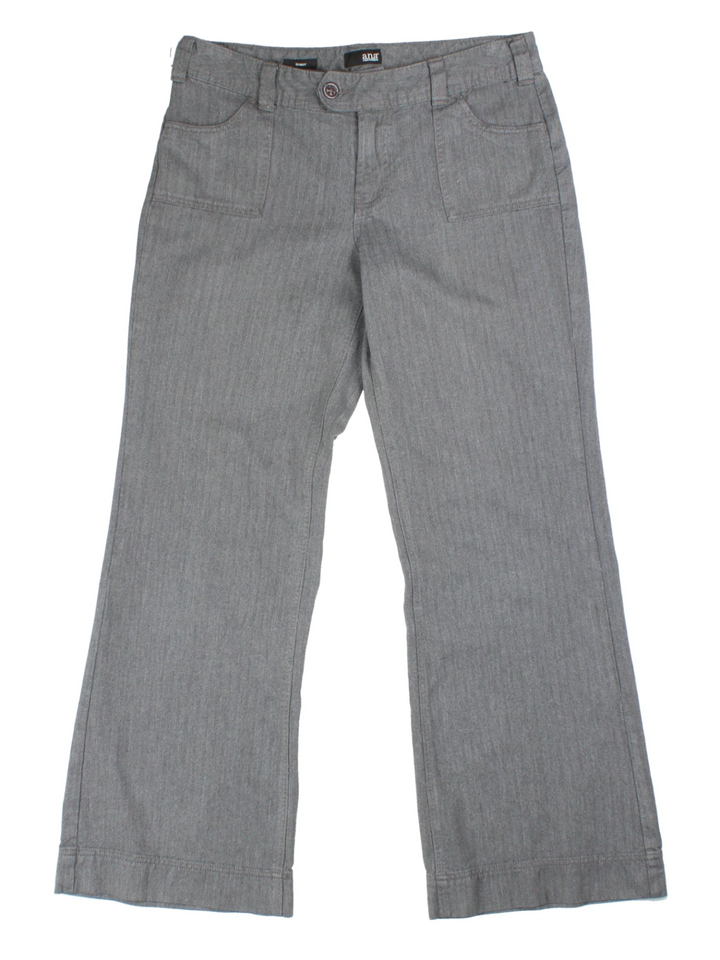 Y2K Gray Herringbone Trousers (Size M)