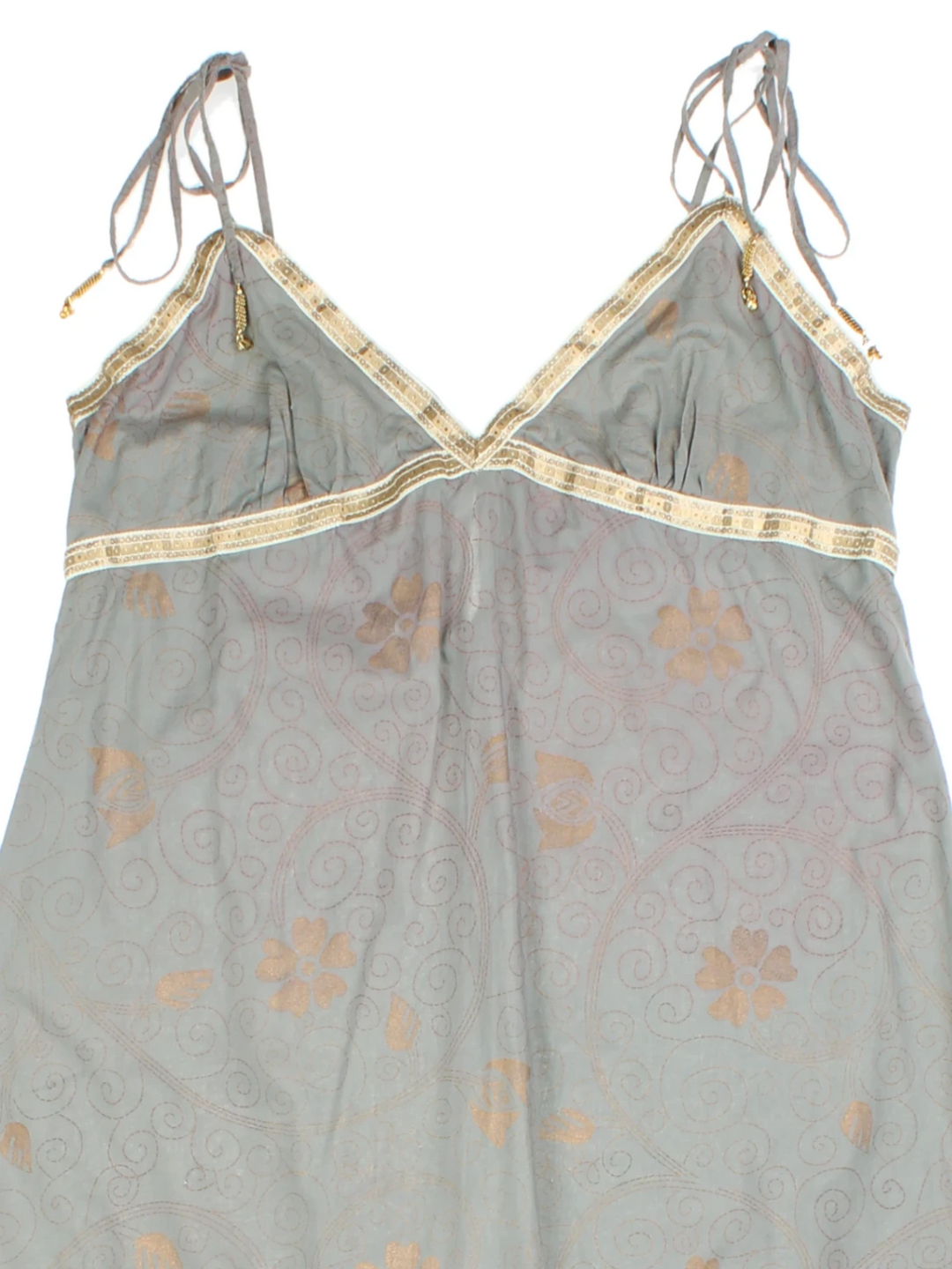 Y2K Green Paisley Mini Dress (Size S)