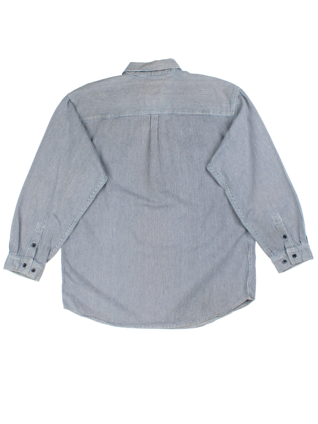 Key Blue Stripe Half Zip Shirt (Size XL)