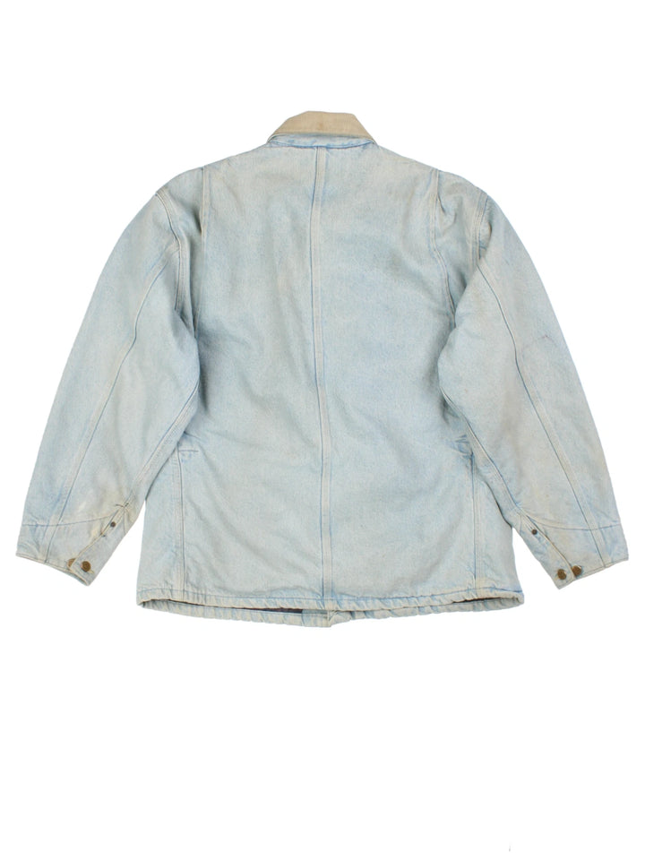 Carhartt Blue Blanket Lined Denim Chore Jacket (Size XL)