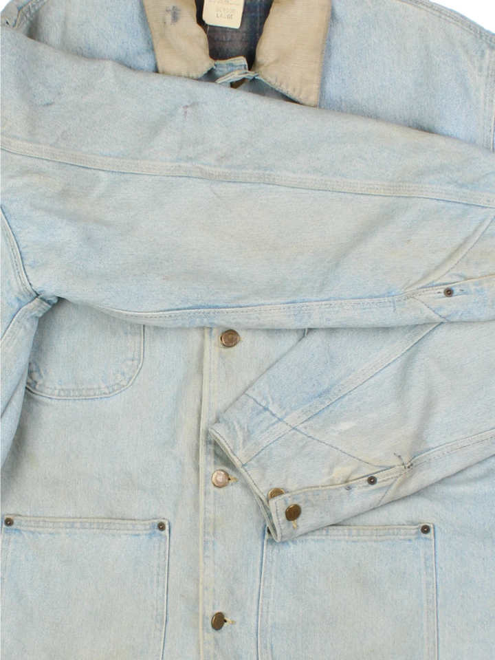 Carhartt Blue Blanket Lined Denim Chore Jacket (Size XL)