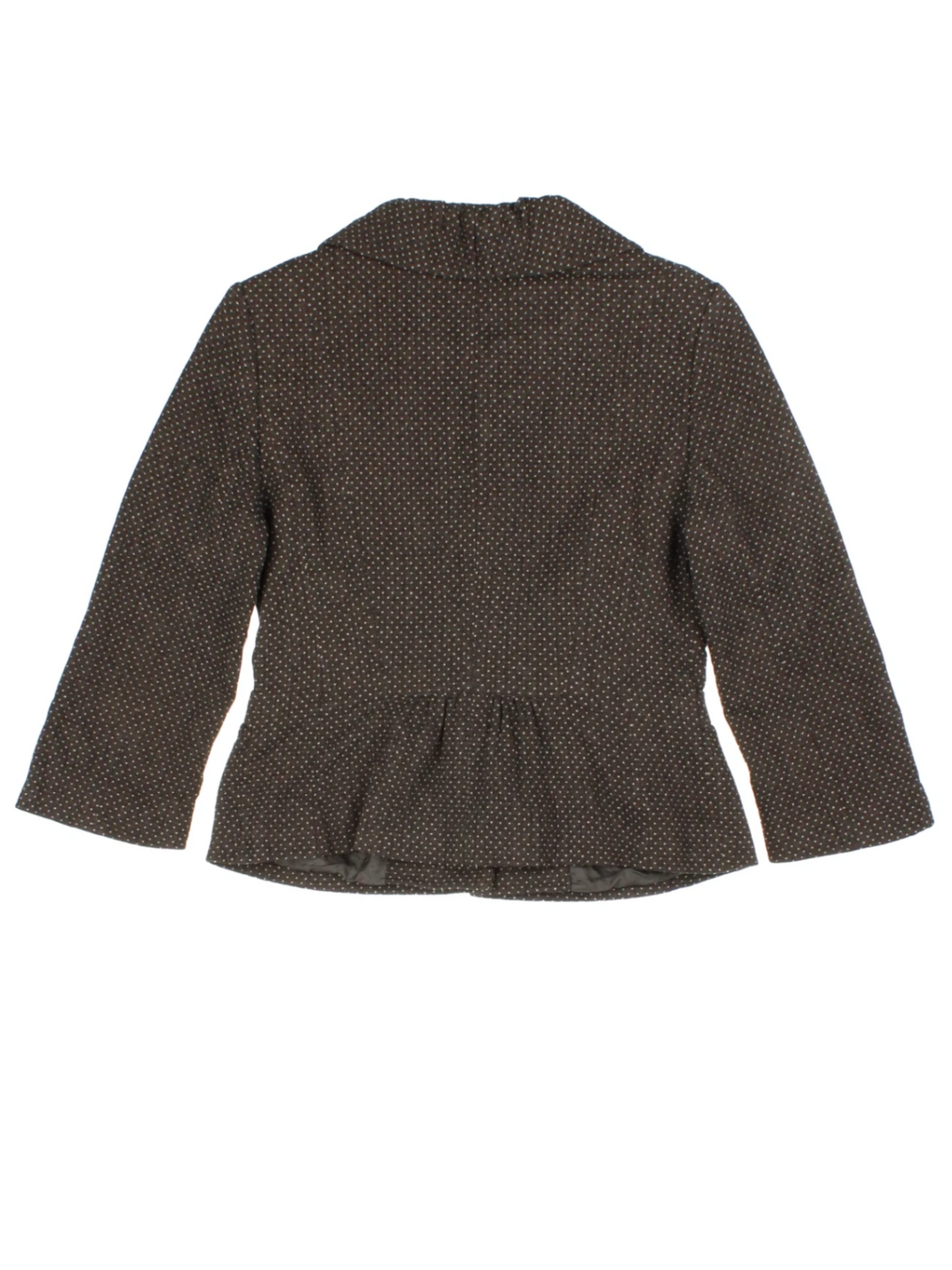 Y2K Brown Polka Dot Jacket (Size S)