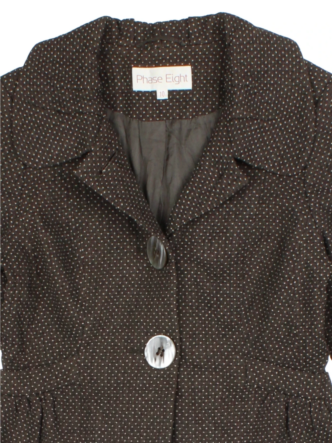 Y2K Brown Polka Dot Jacket (Size S)