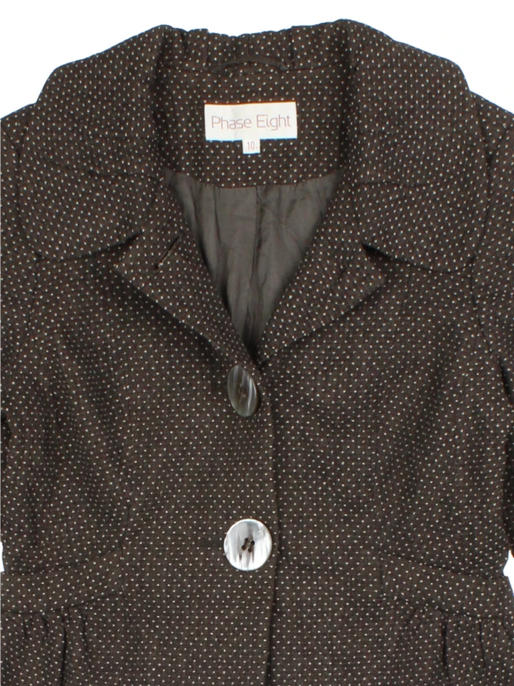 Y2K Brown Polka Dot Jacket (Size S)